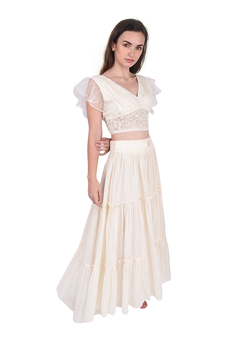 Printed Teired Skirt