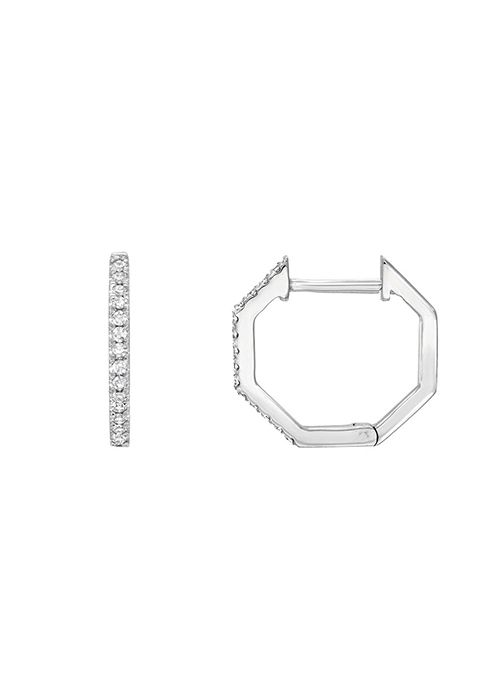 Octagon Huggy Earrings