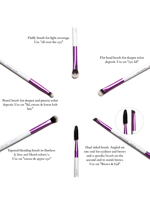 Instructional Eye Brushes