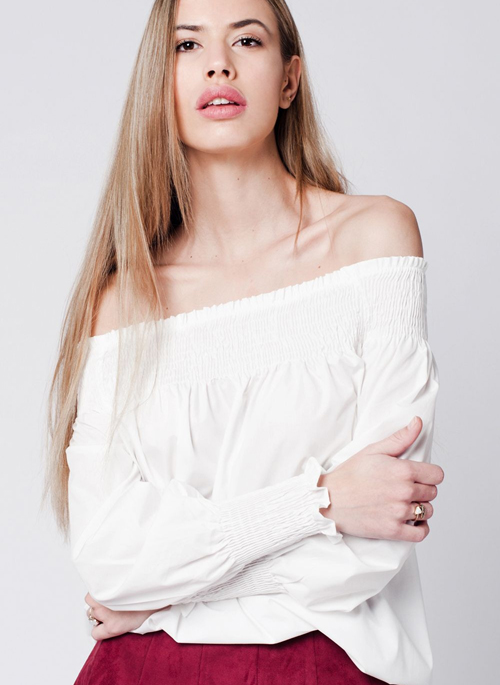 Poplin Shoulder Top
