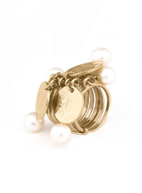 Coins Pearl Ring