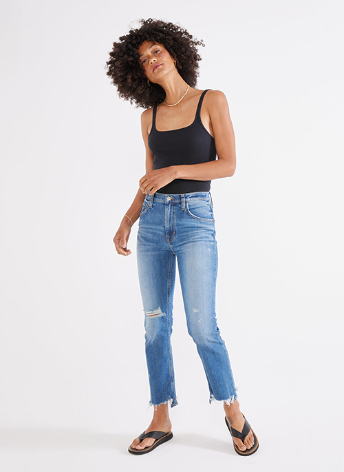 Brigitte Mid Rise Crop