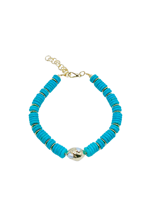 Aqua Heishi Necklace