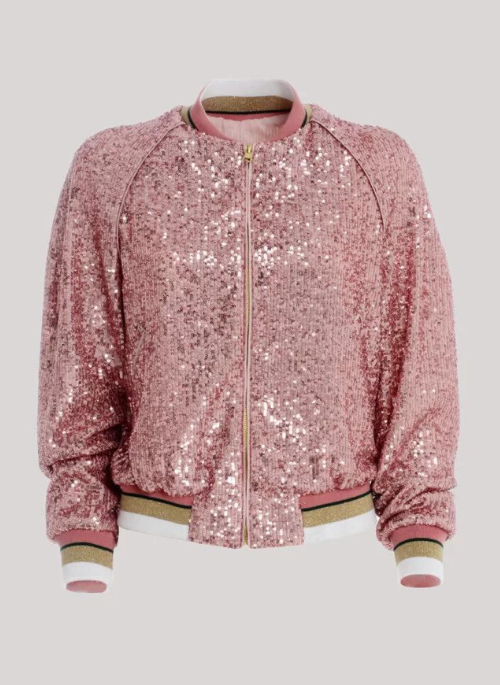 Jessica Pink Sequin Bomber