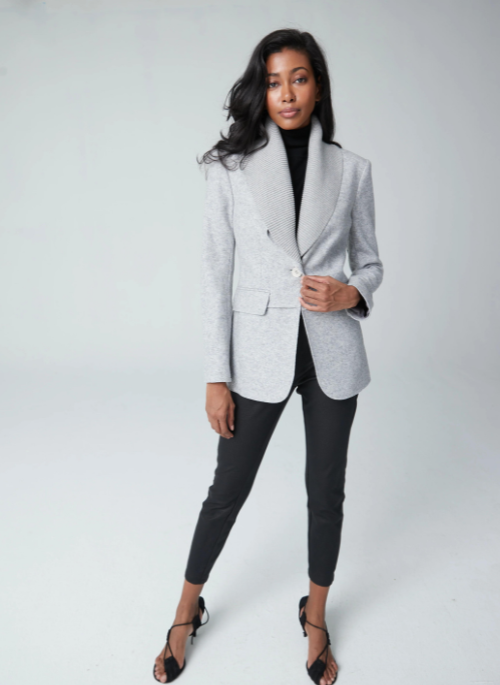 Jacket With Removable Knit Collar