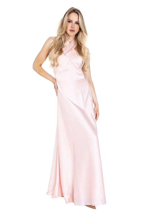 Rose Satin Dress