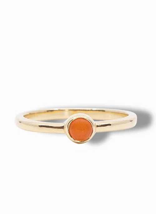 Orange Chalcedony Ring