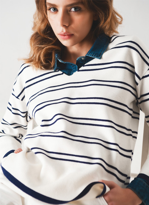 Navy Stripe Sweater 