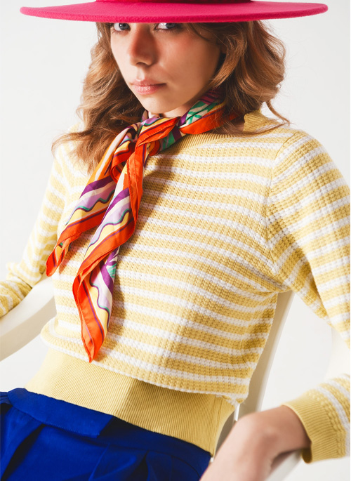 Yellow Striped Sweater
