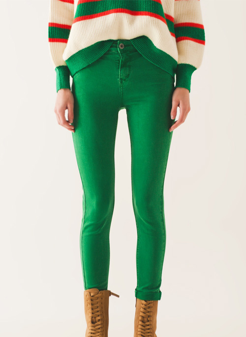 Green Skinny Jeans