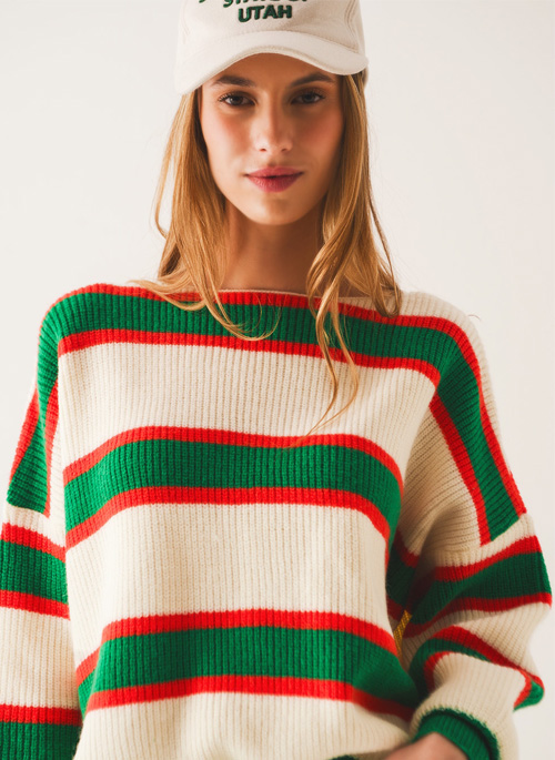 Orange Striped Sweater