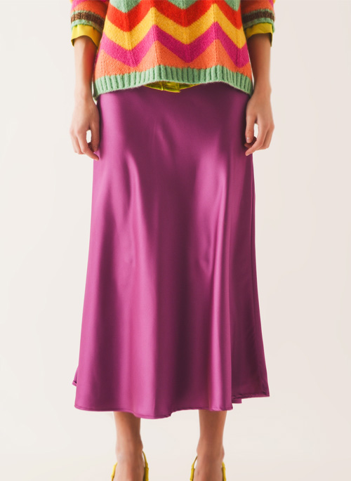 Satin Midi Skirt