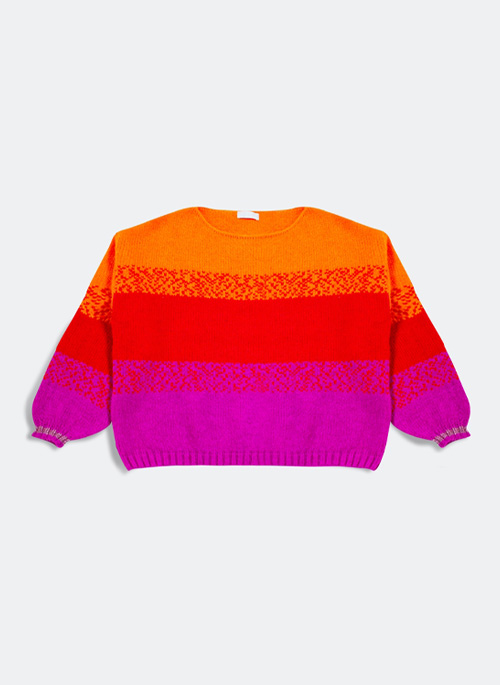 Orange Stripes Sweater