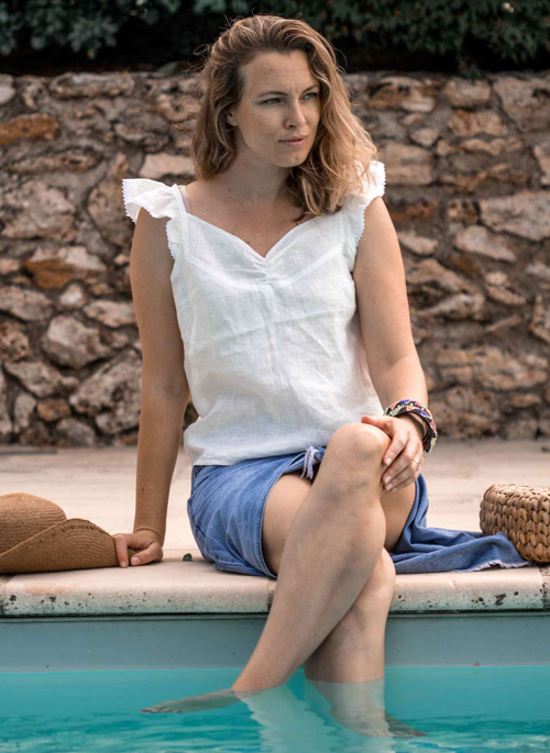 Heloise White Blouse