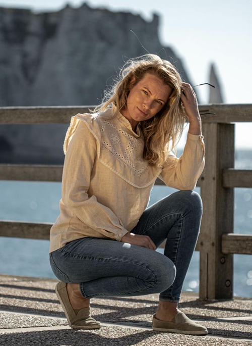 Veronique Linen Blouse