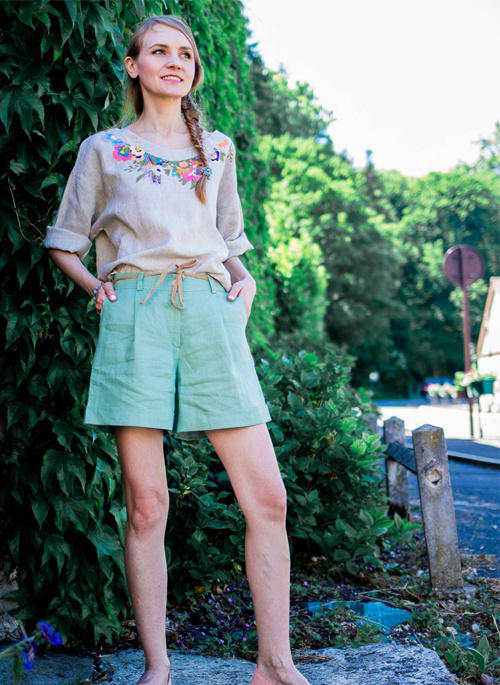 Amandine Linen Shorts