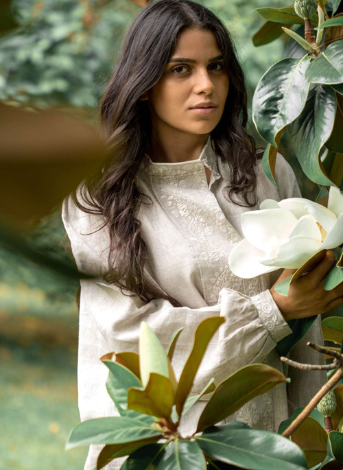 Natural Linen Blouse