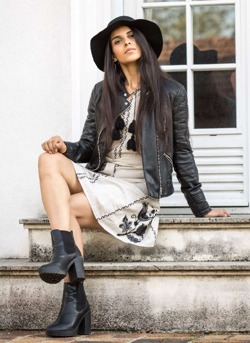 Patricia Embroidered Linen Dress