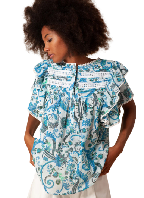 Luanne Swiss Dot Top