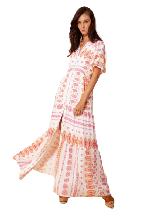 Hania Button Maxi Dress
