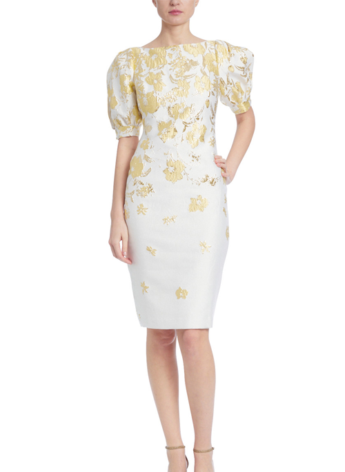 Golden Jacquard Sheath