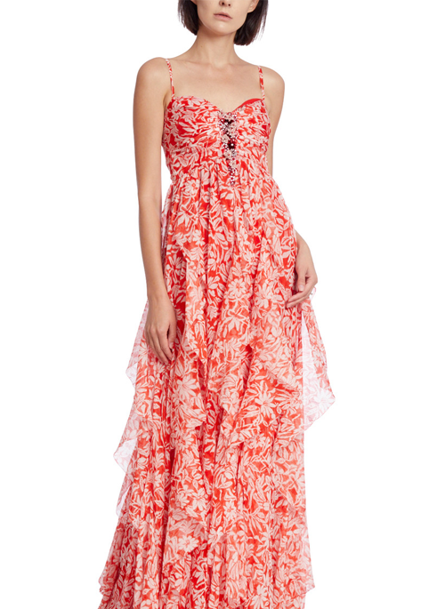 Cascading Ruffle Gown