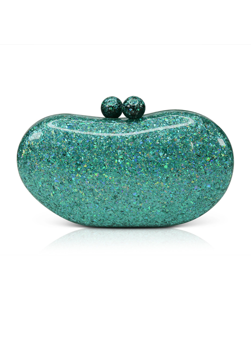 Iridescent Bean Clutch