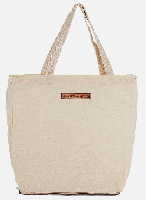 AMS Leather Tote Bag