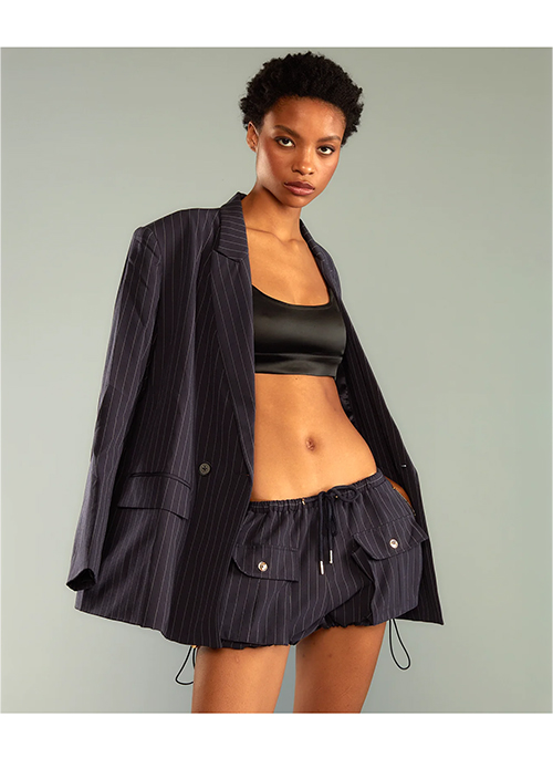 Pinstripe Shorts