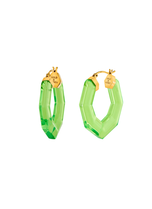 Gem Lucite Hoops