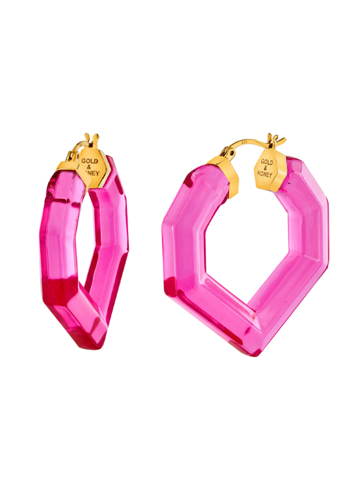 Heart Lucite Hoops