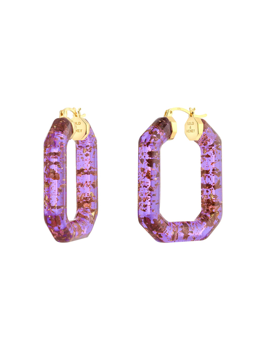 Gem Lucite Hoops