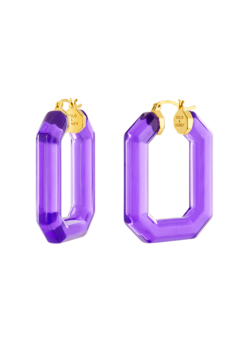 Gem Lucite Hoops