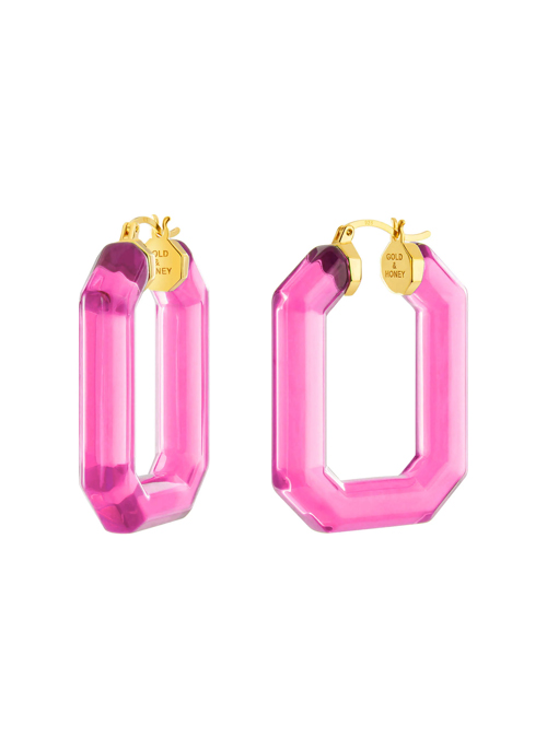 Gem Lucite Hoops