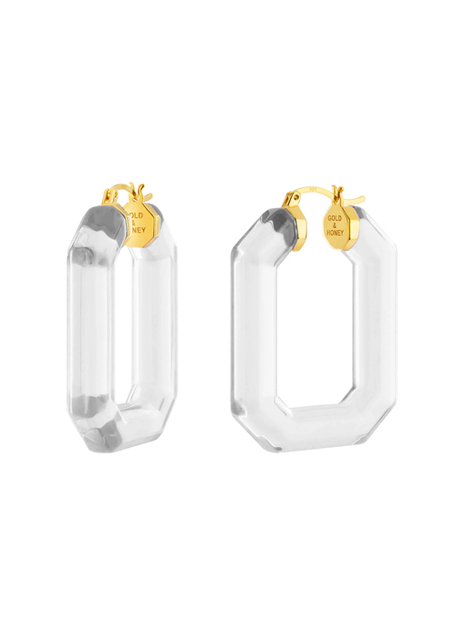 Gem Lucite Hoops