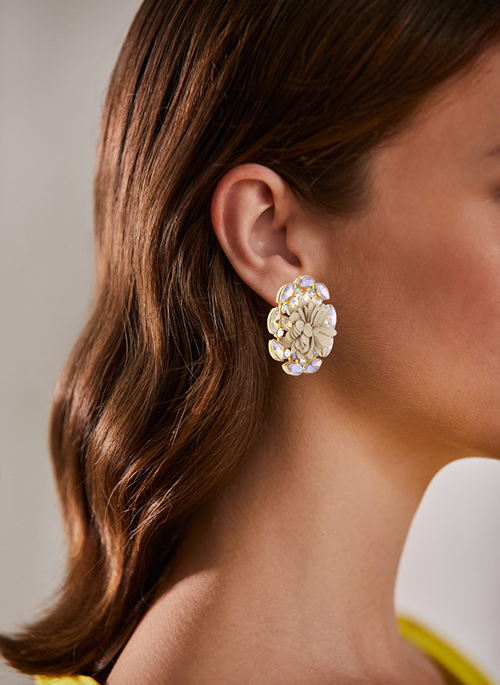 Golden Floral Earrings