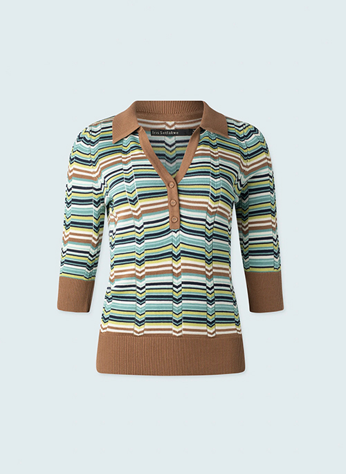 V neck polo