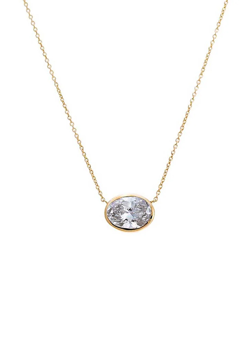 Diamond Bezel Necklace