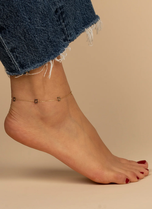 Star Of David Anklet
