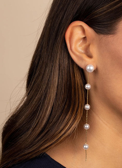 Multi Pearl Drop Earring