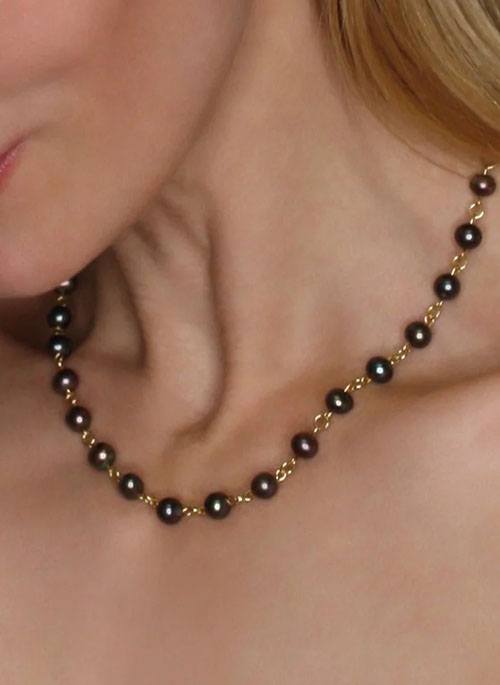 Linked Pearl Necklace