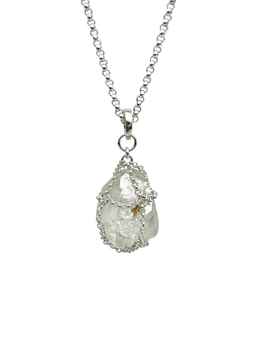 Caged Quartz Pendant