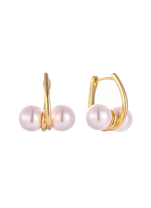 Pearl Hoop Earrings