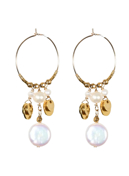 Perla Hoop Earrings