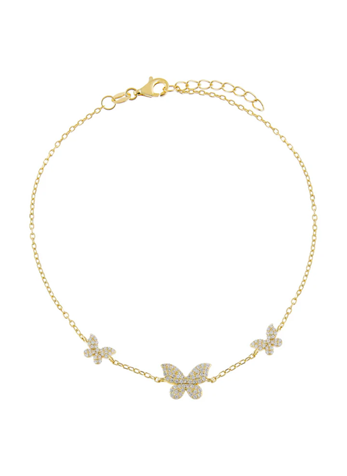 Pavé Butterfly Anklet