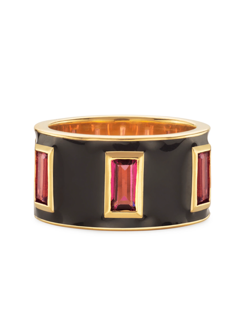 Rhodolite Drum Ring