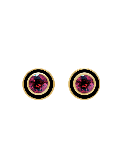 Rhodolite Stud Earrings