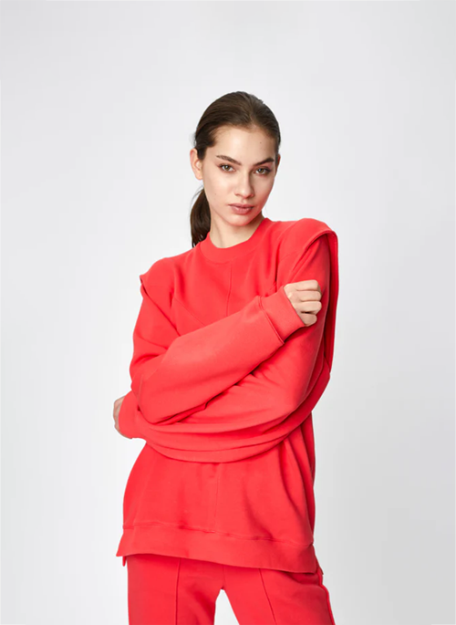 Coral Relaxed Sweatshirt