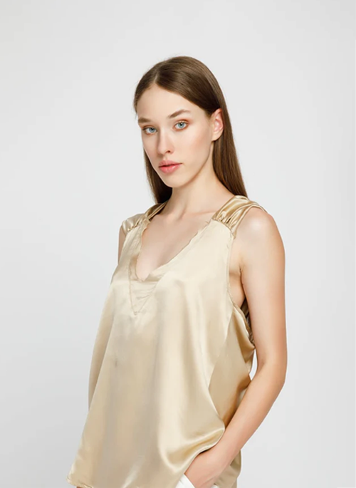 Silk Sleeveless Top