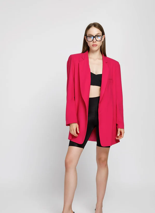 Fuchsia Oversized Blazer